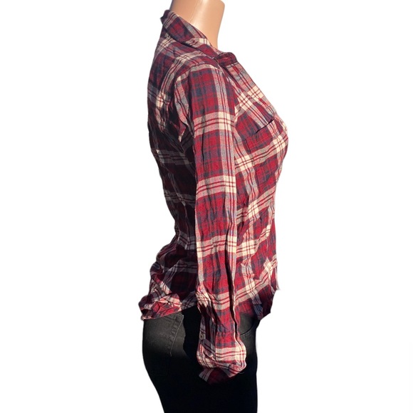 American Eagle Boyfriend Fit Super Soft Flannel XS - Picture 4 of 8